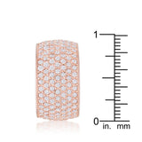 Wide Pave Cubic Zirconia Rose Gold Band Ring - Ocean Monroe