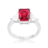 Classic Fuchsia Rhodium Engagement Ring - Ocean Monroe