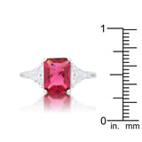 Classic Fuchsia Rhodium Engagement Ring - Ocean Monroe