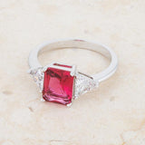 Classic Fuchsia Rhodium Engagement Ring - Ocean Monroe