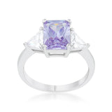 Classic Lavender White Gold Rhodium Engagement Ring - Ocean Monroe