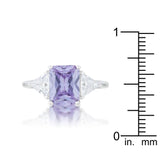 Classic Lavender White Gold Rhodium Engagement Ring - Ocean Monroe