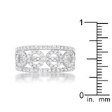 Rina 0.5ct CZ Rhodium Contemporary Band Ring - Ocean Monroe