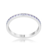Teresa 0.5ct Light Lavender CZ Stainless Steel Eternity Band - Ocean Monroe