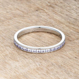 Teresa 0.5ct Light Lavender CZ Stainless Steel Eternity Band - Ocean Monroe