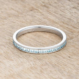 Teresa 0.5ct Aqua CZ Stainless Steel Eternity Band - Ocean Monroe