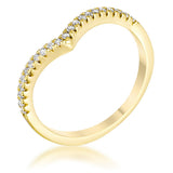 Goldtone Chevron Ring
