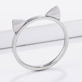 Stainless Steel Cat Ear Ring