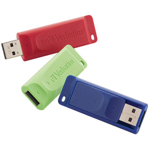 Verbatim 4gb Store &#039;n&#039; Go Usb Flash Drives 3 Pk